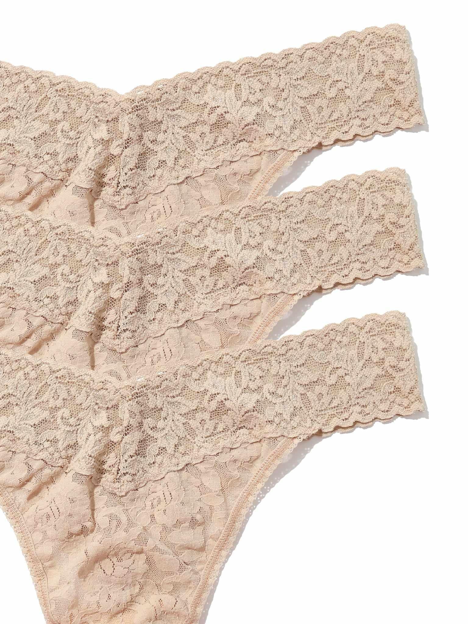 3 Pack Signature Lace® Original Rise Thongs Chai - Image 3