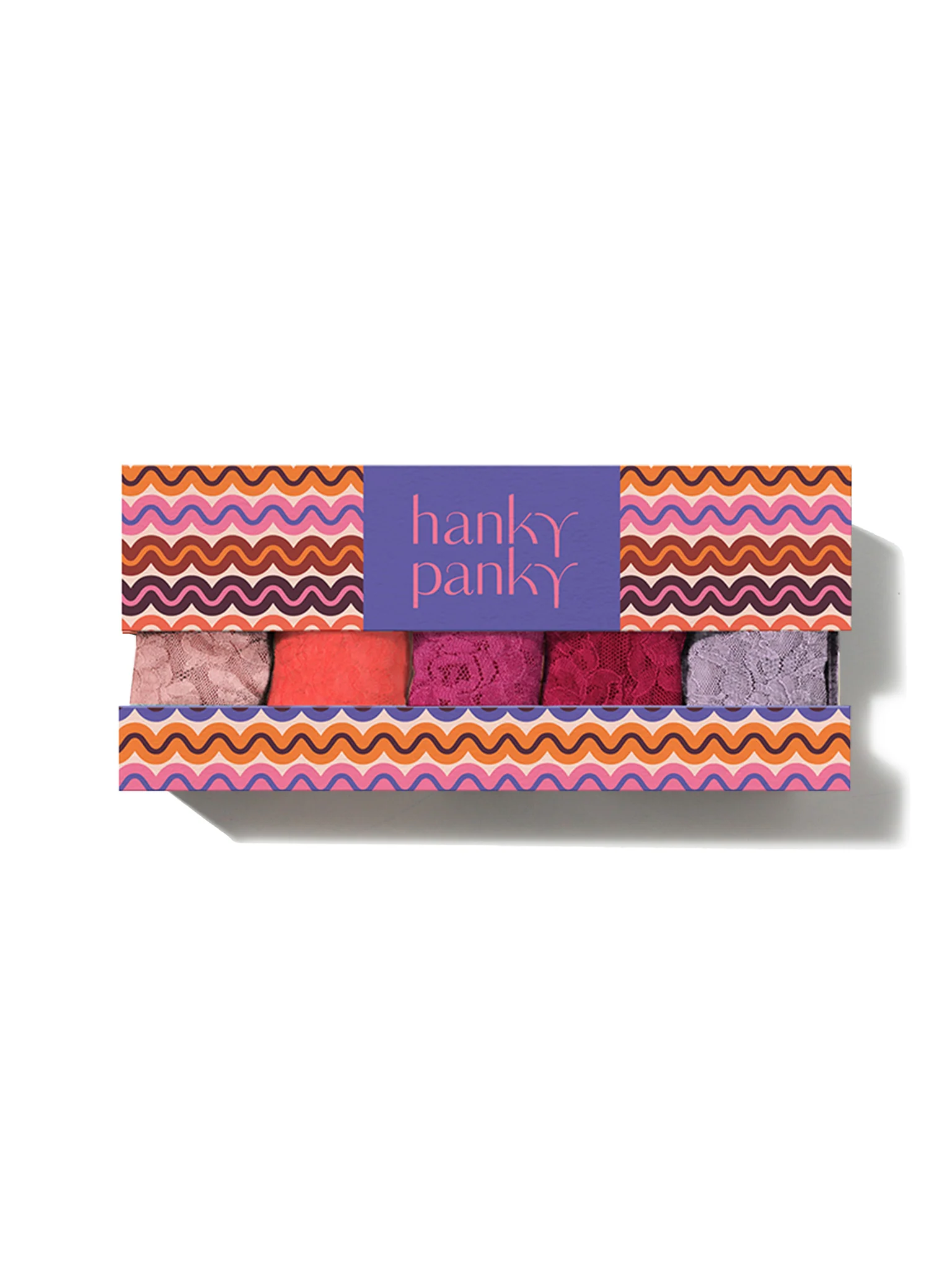 5 Pack Signature Lace® Original Rise Thongs In Wild Rose Printed Box Sale - Image 3