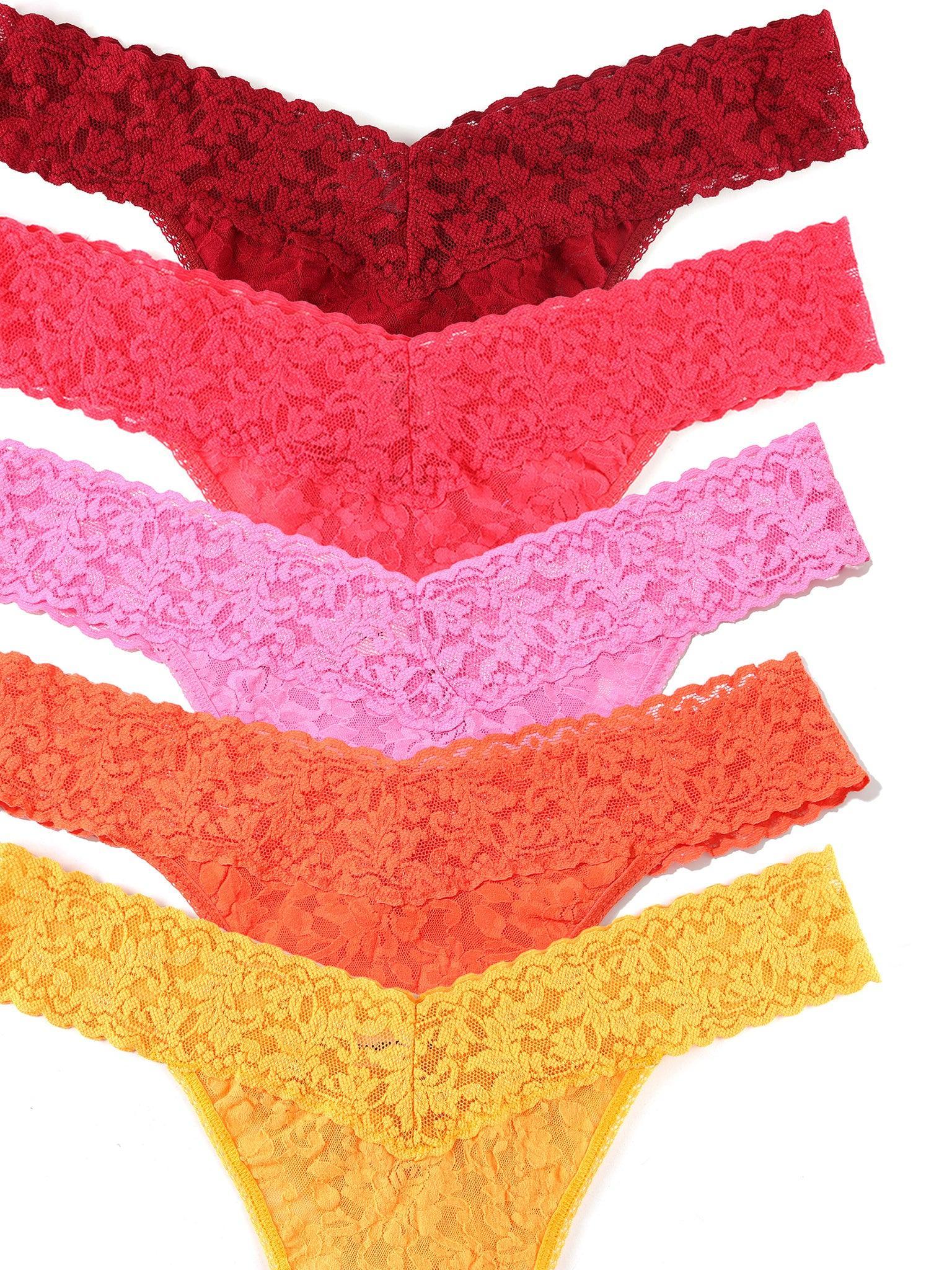 5 Pack Signature Lace® Original Rise Thongs In Floromania Box - Image 2