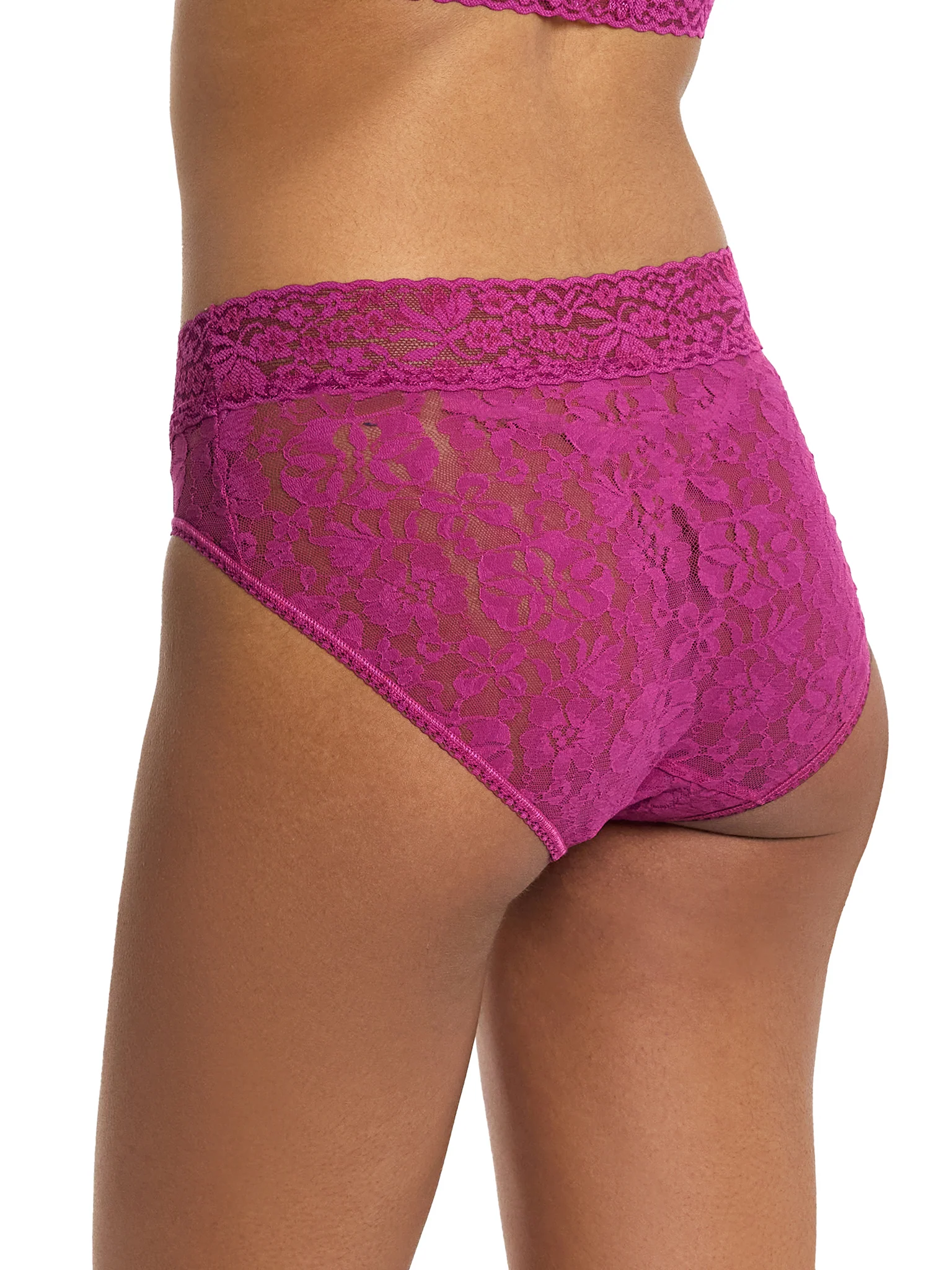 Flora Lace French Bikini Picking Plums Pink Sale - Image 2