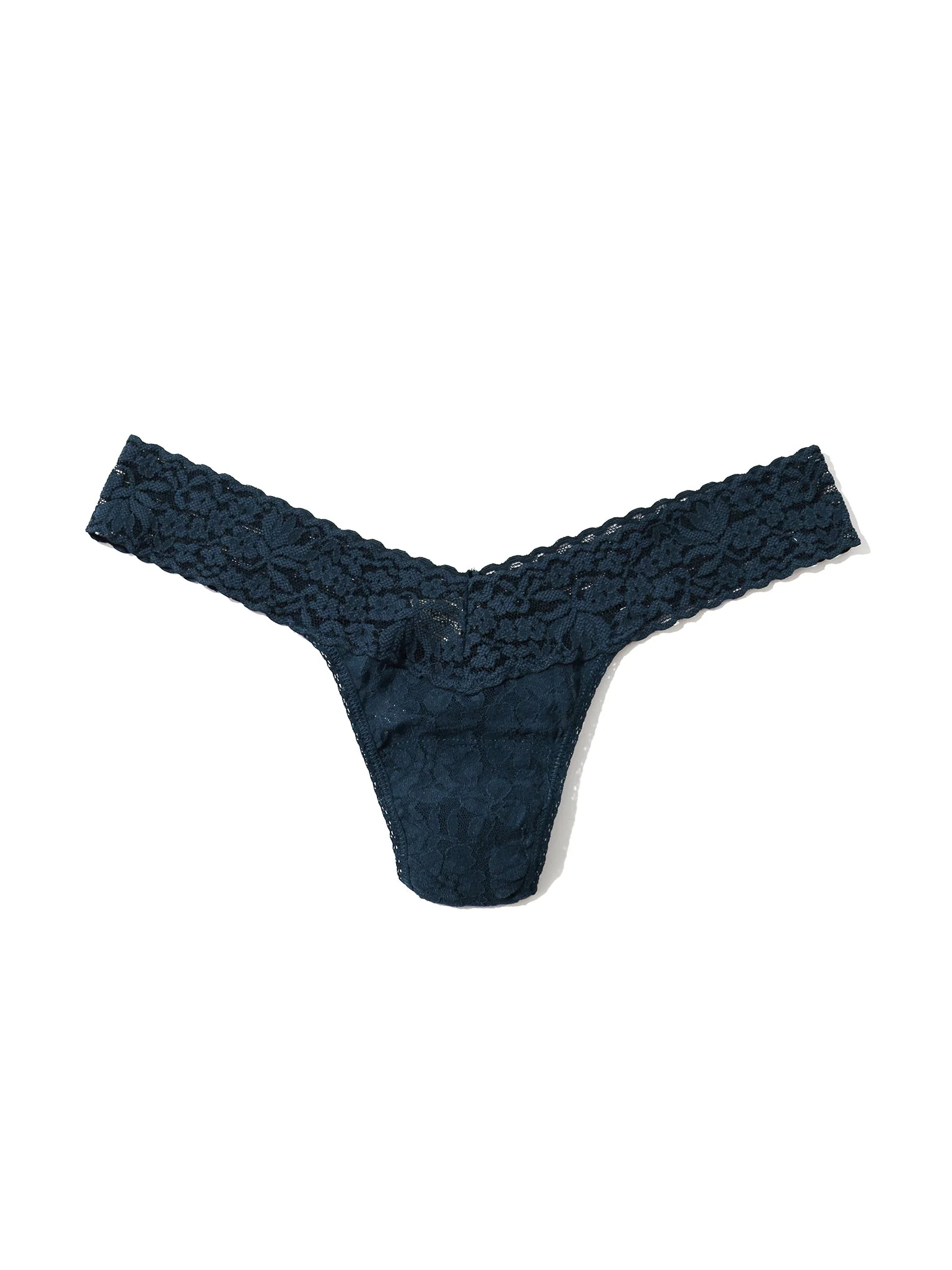 Flora Lace Low Rise Thong Night Owl Blue Sale - Image 4