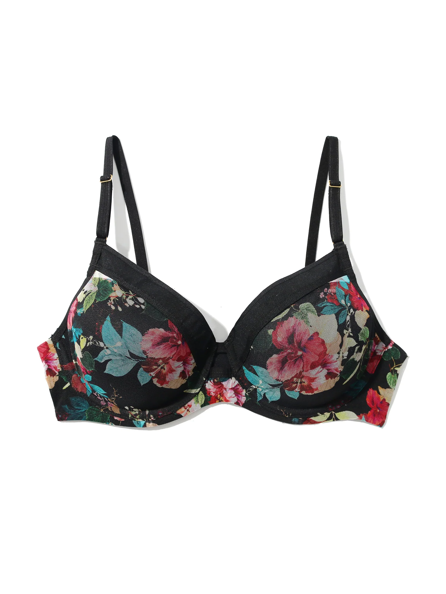 Lined Mesh Plunge Bra Botanic Romantic Sale - Image 4