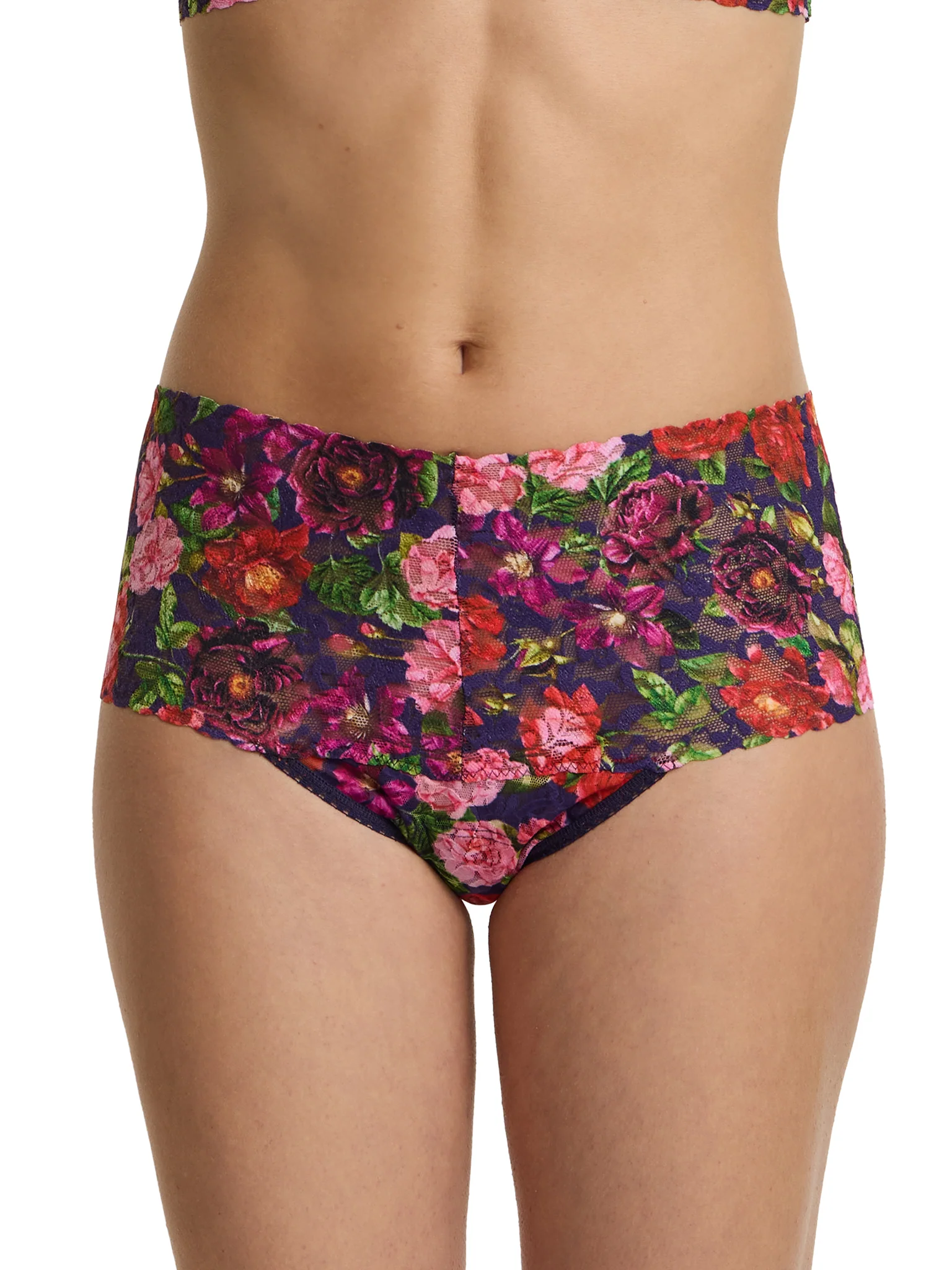 Printed Retro Lace Thong Winters Tale Floral Sale - Image 2