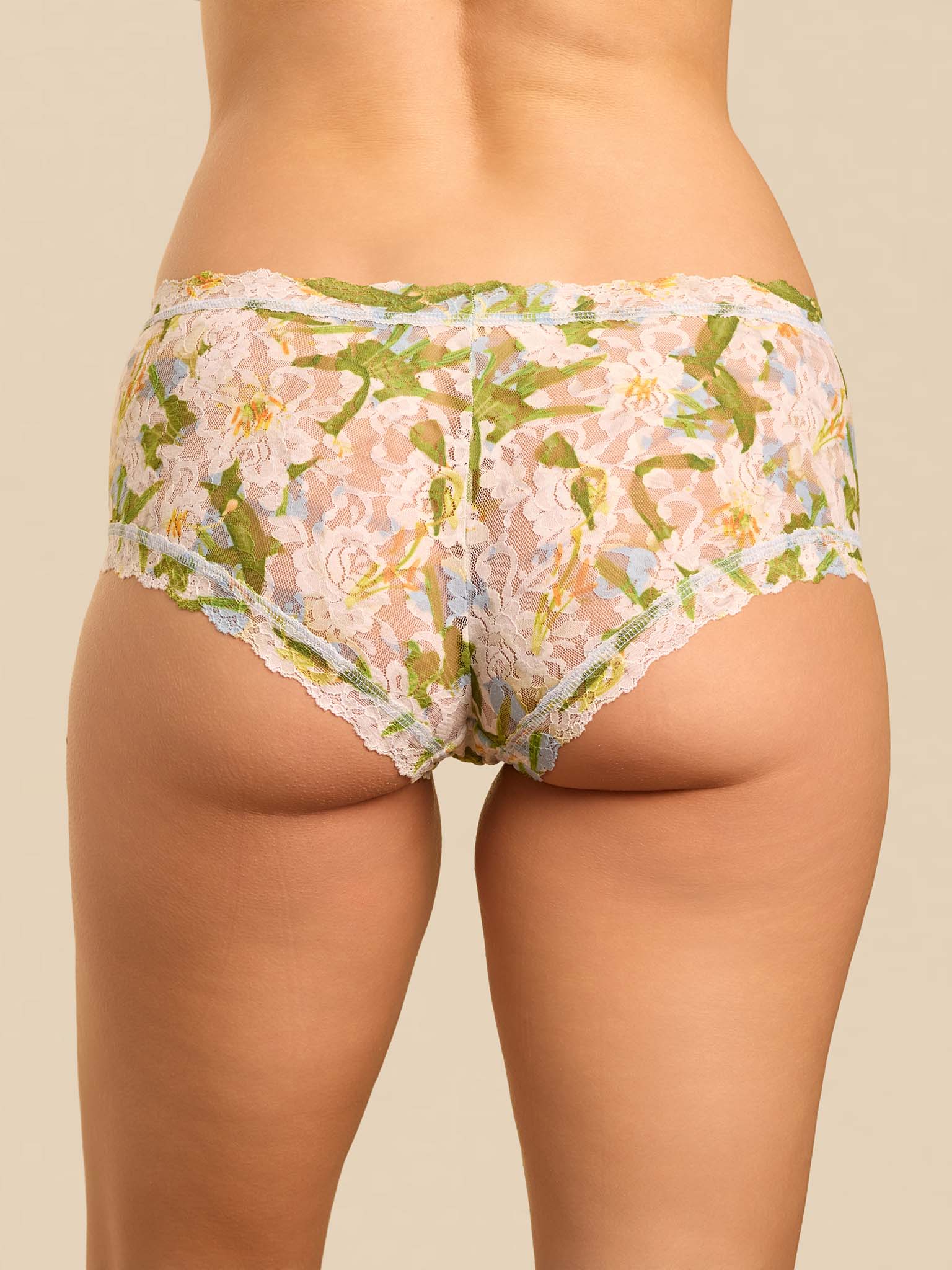 Printed Signature Lace® Boyshort Absolute-Lily Blue - Image 3