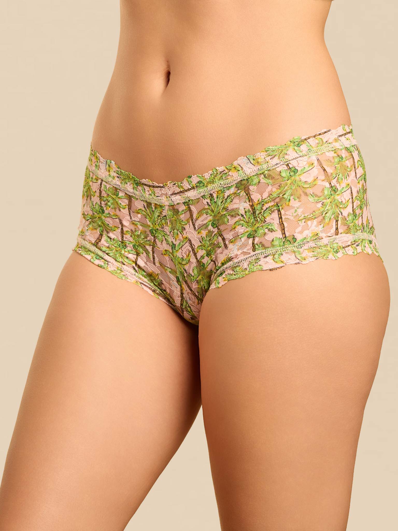Printed Signature Lace® Boyshort Palm Breeze Pink - Image 2
