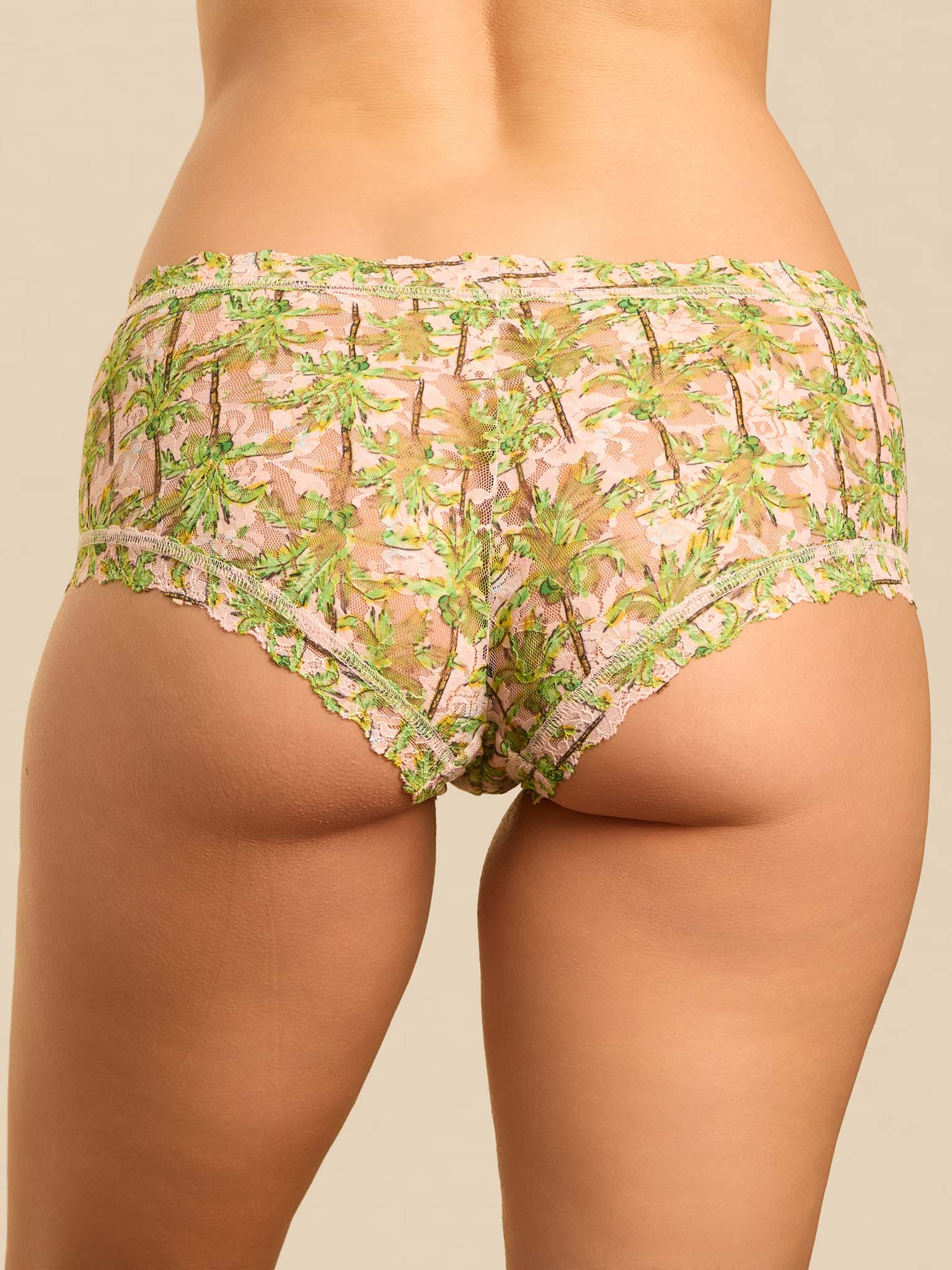 Printed Signature Lace® Boyshort Palm Breeze Pink - Image 3