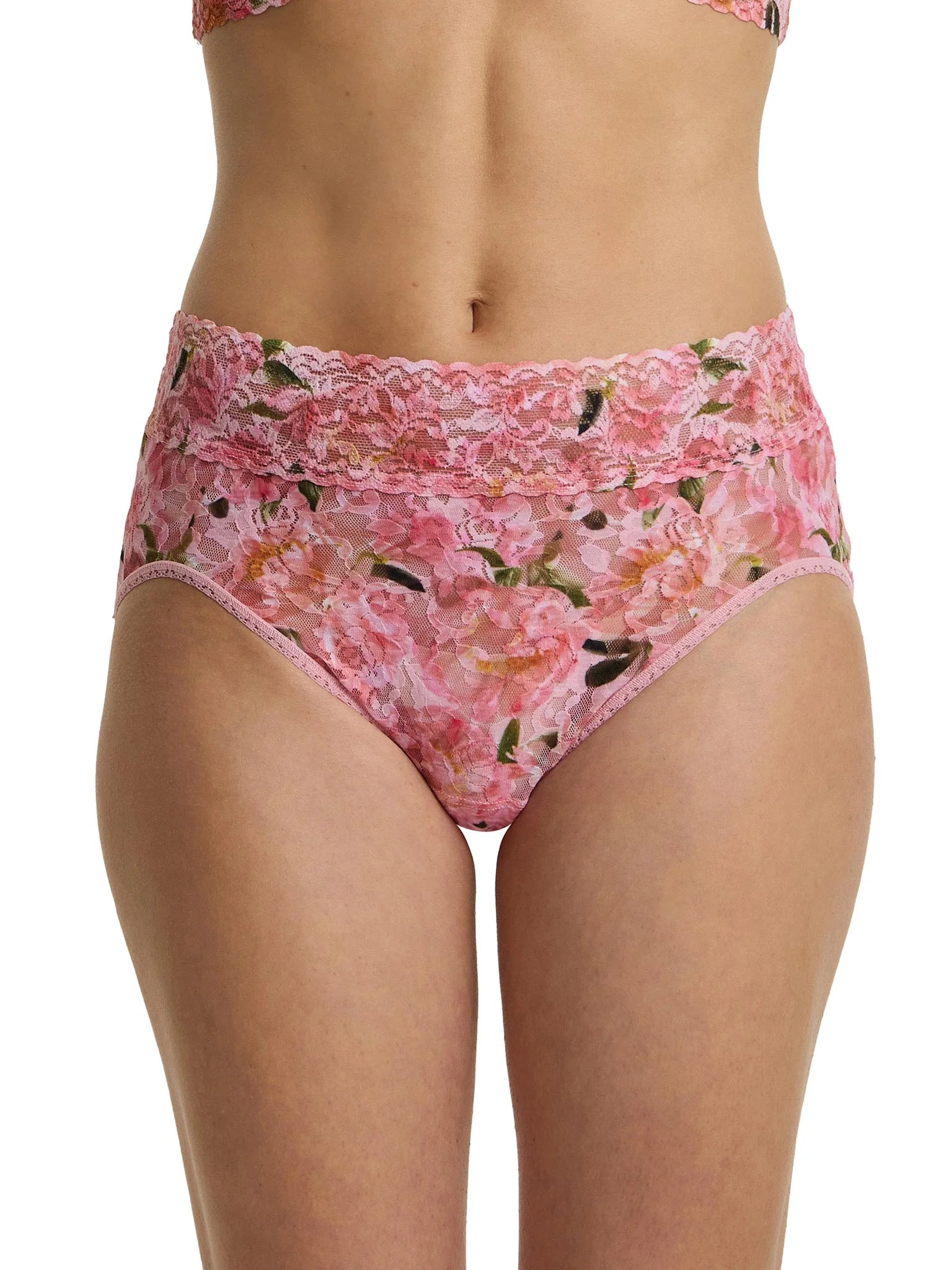 Printed Signature Lace® French Brief Dancing Petals Pink