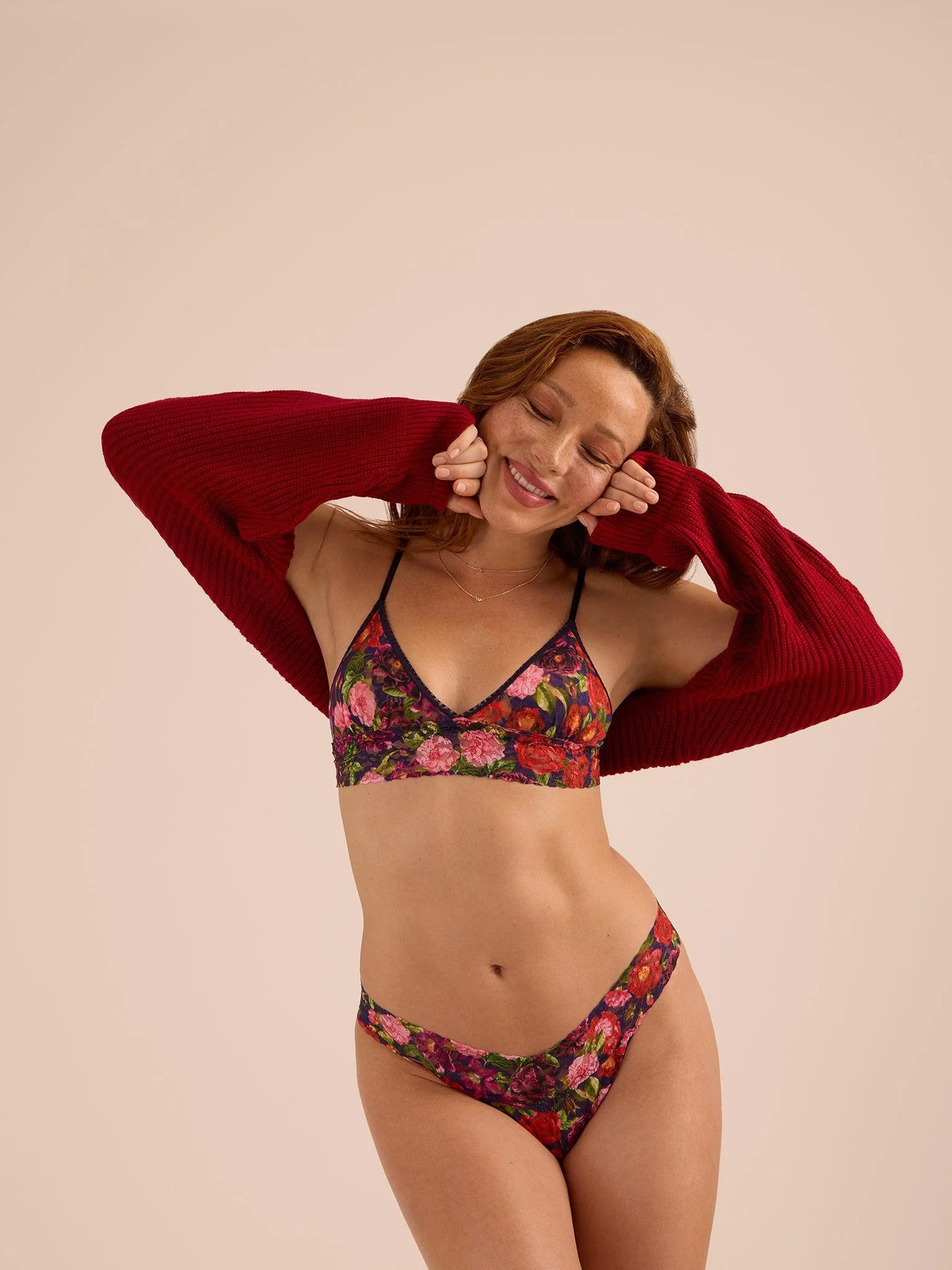 Printed Signature Lace® Original Rise Thong Winters Tale Floral Sale - Image 6