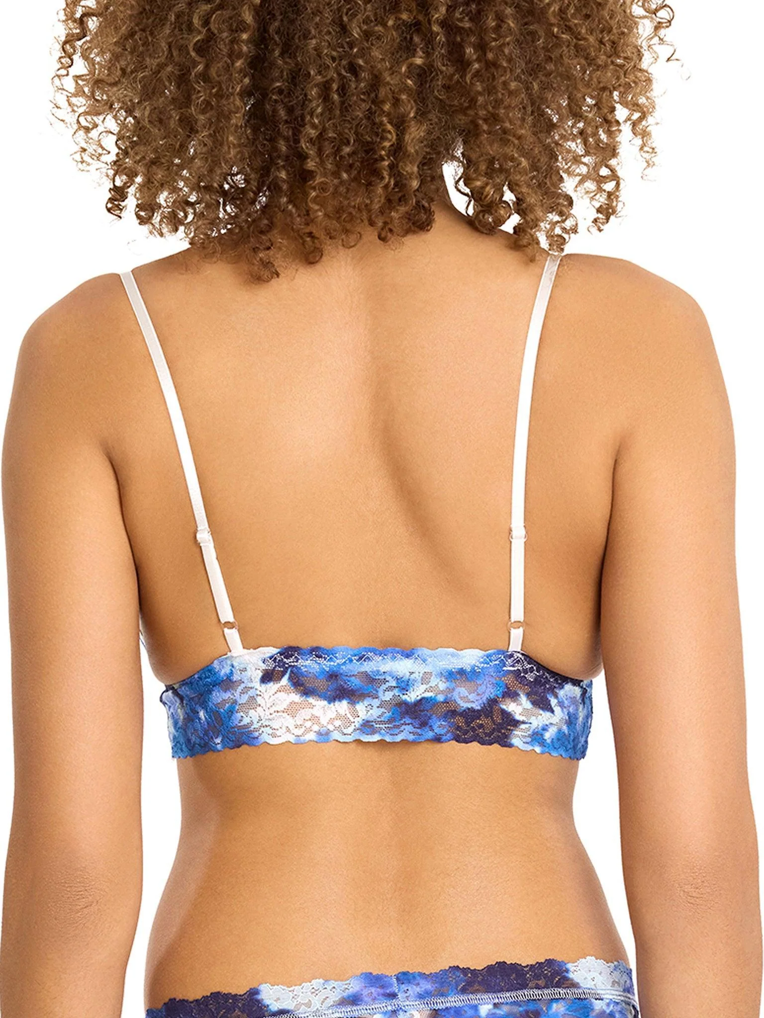 Printed Signature Lace® Padded Triangle Bralette Such A Blur Blue Sale - Image 2