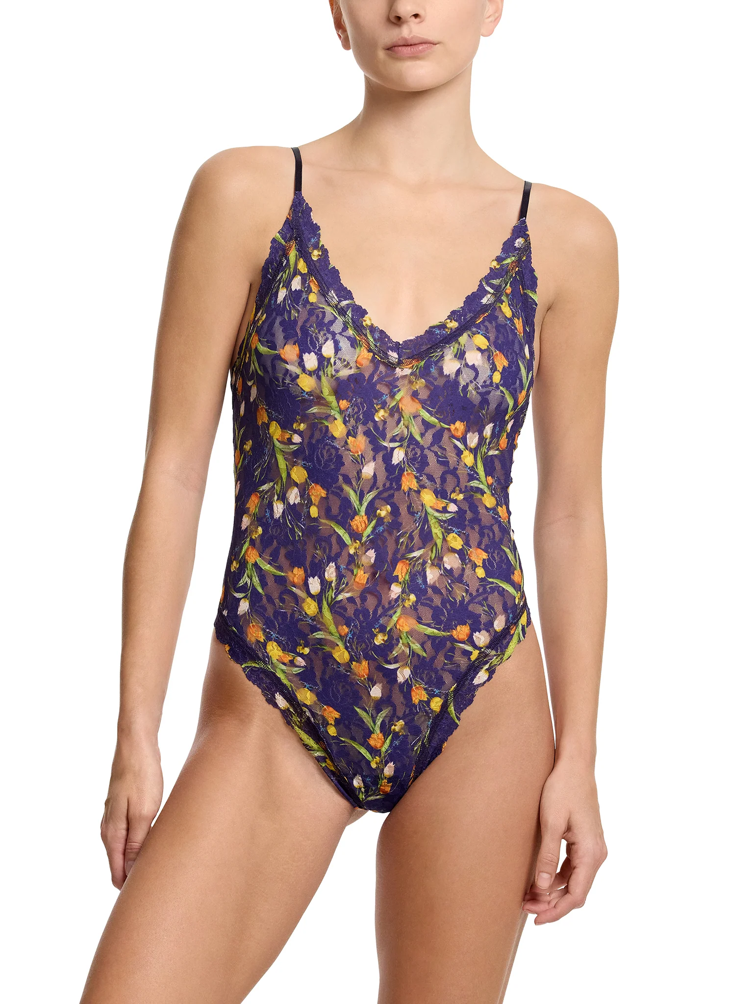 Printed Signature Lace® Thong Back Bodysuit Central Park Sale - Image 4