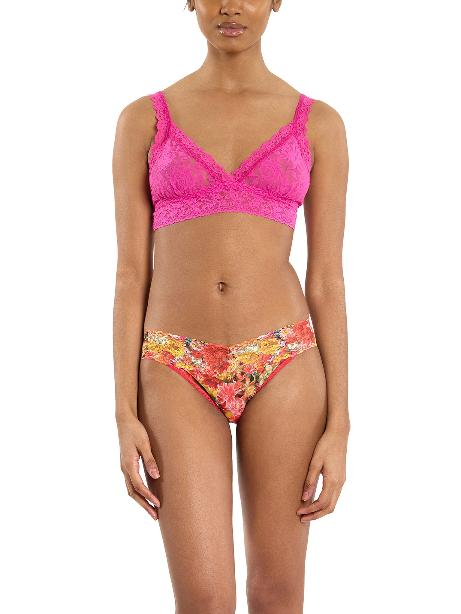Printed Signature Lace® V-Kini Floramania Pink Sale - Image 3