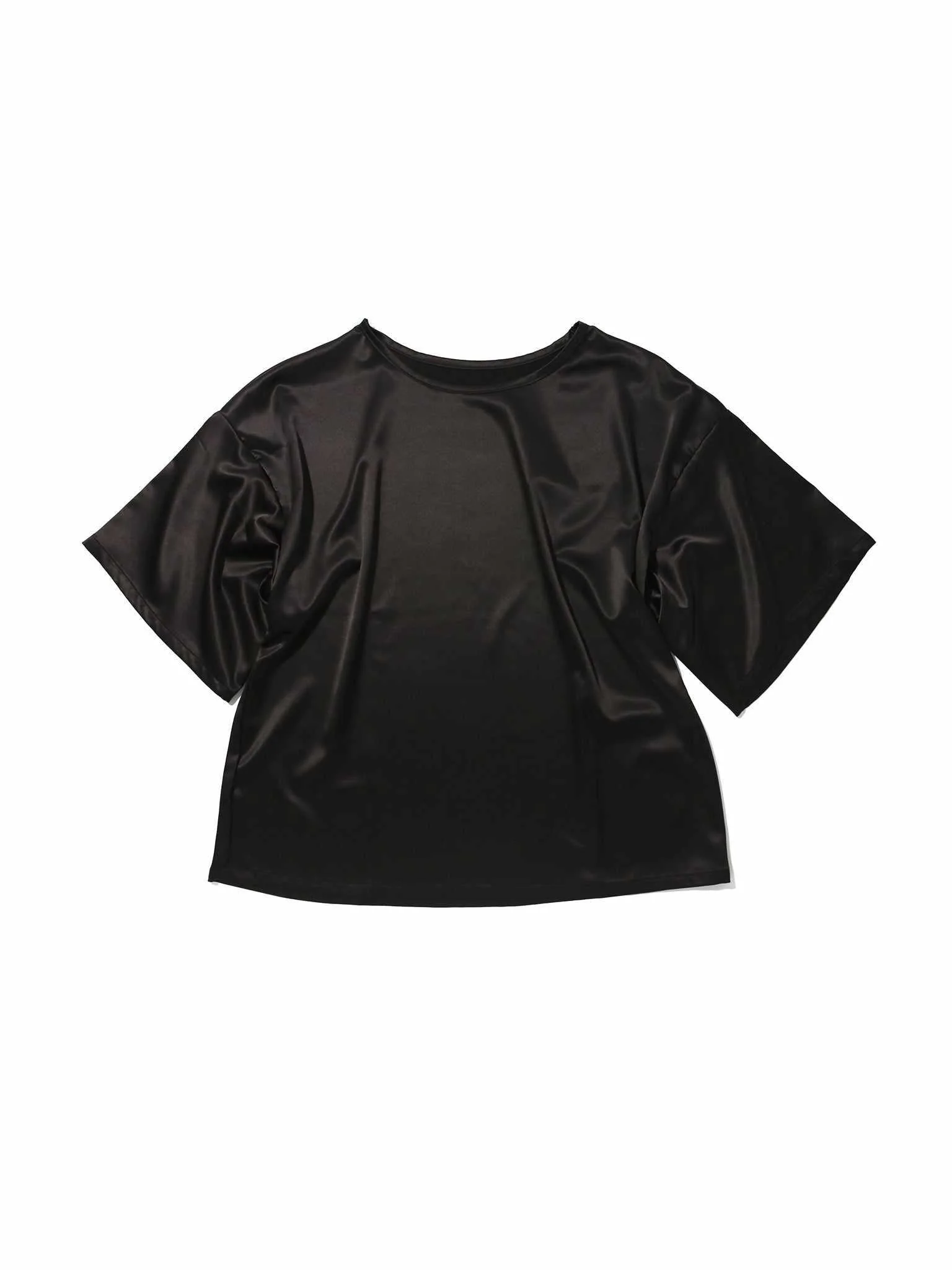Satin Sleep Tee Black Sale - Image 3