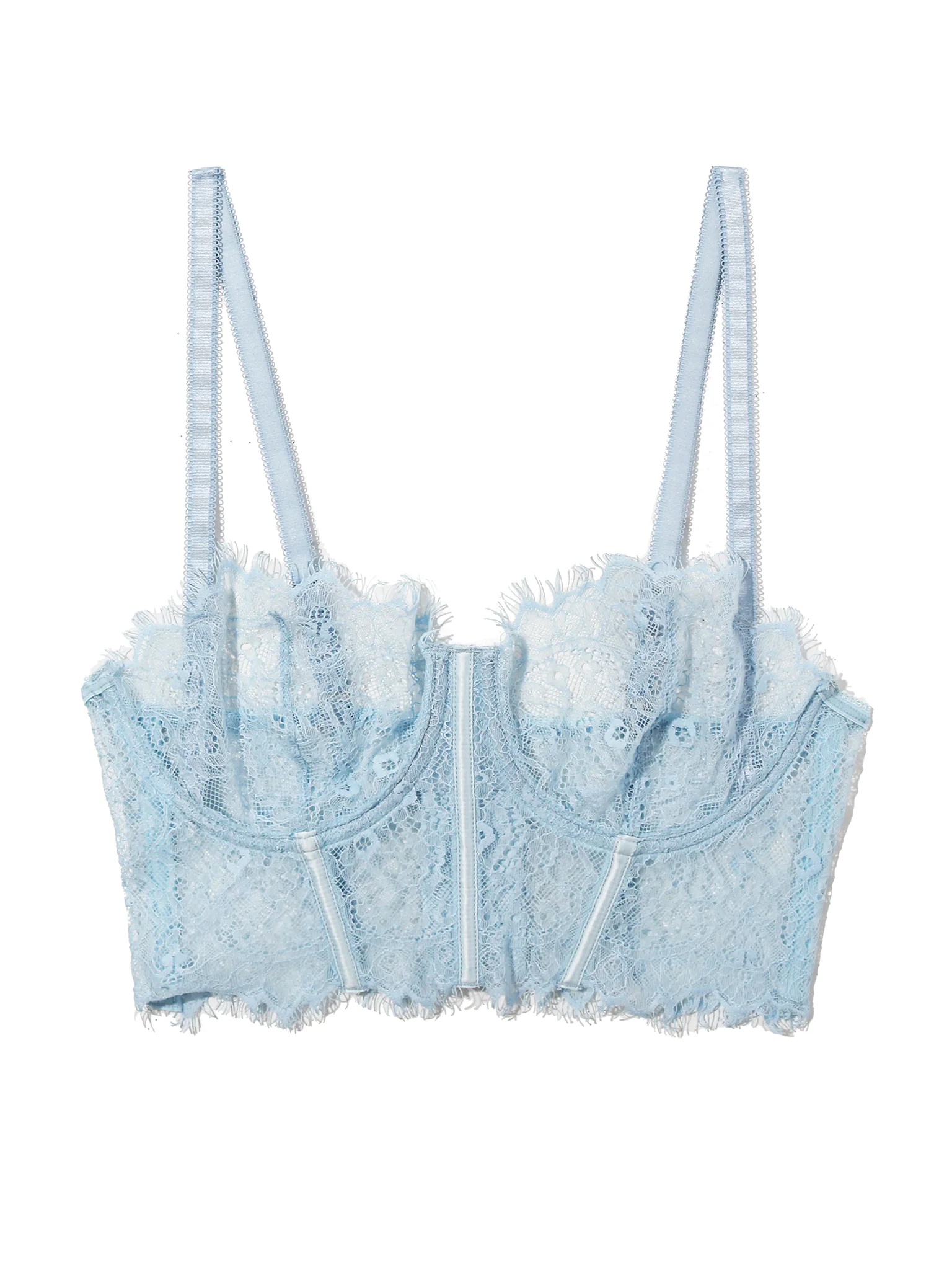 Sheer Seduction Underwire Bustier Touch The Sky Blue Sale - Image 4
