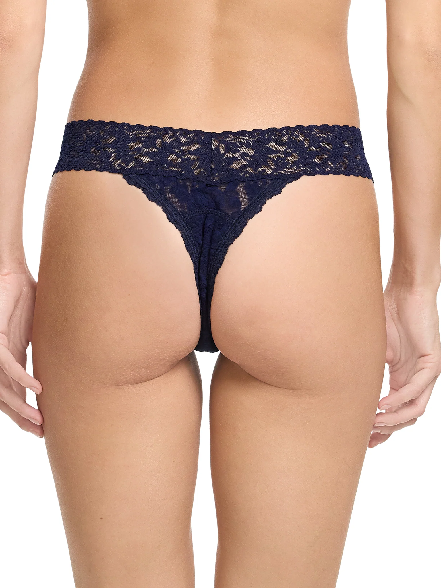 Signature Lace® Leakproof Original Rise Thong Navy - Image 2