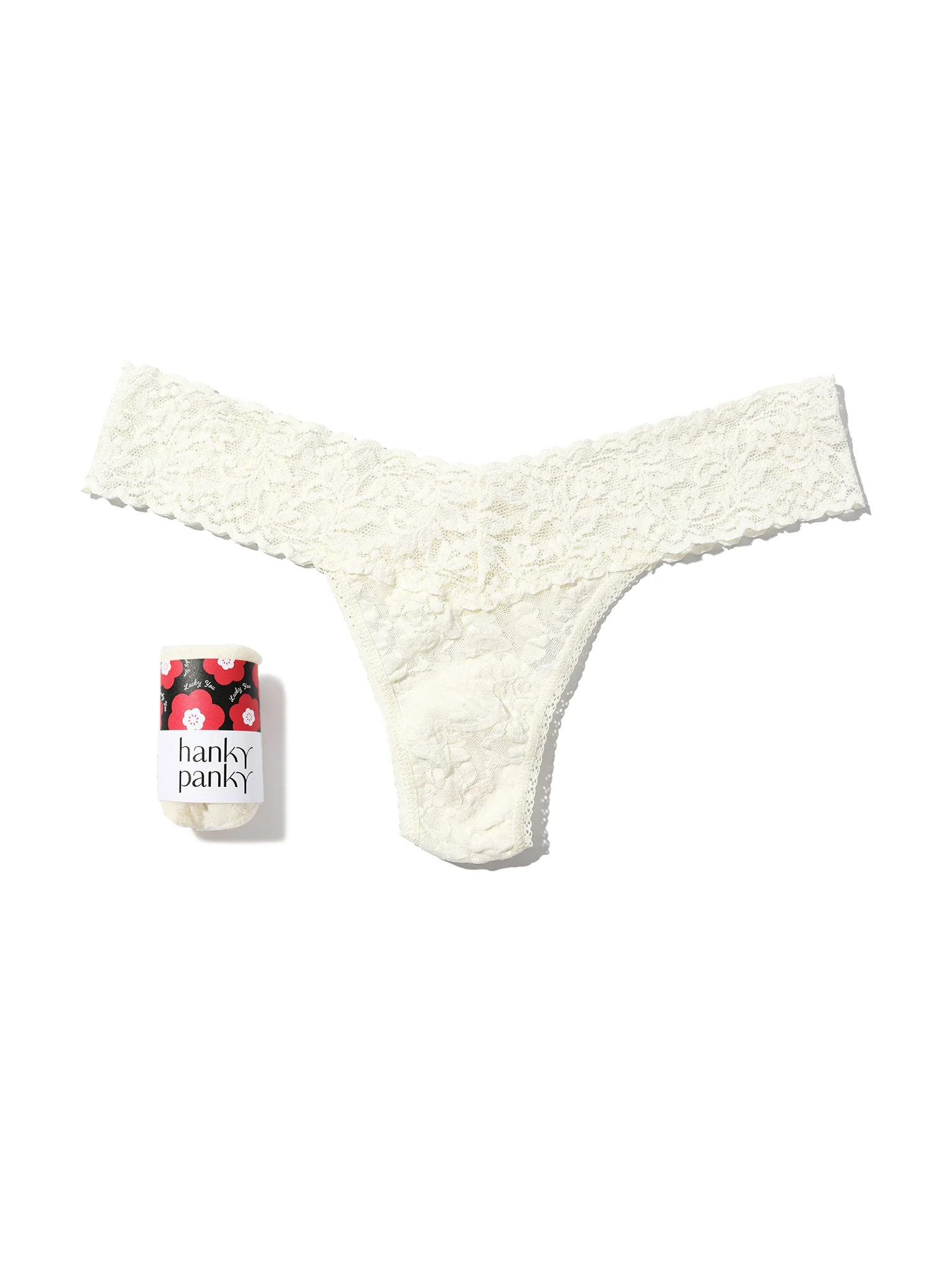Signature Lace® Low Rise Thong Fortune Cookie Marshmallow Sale