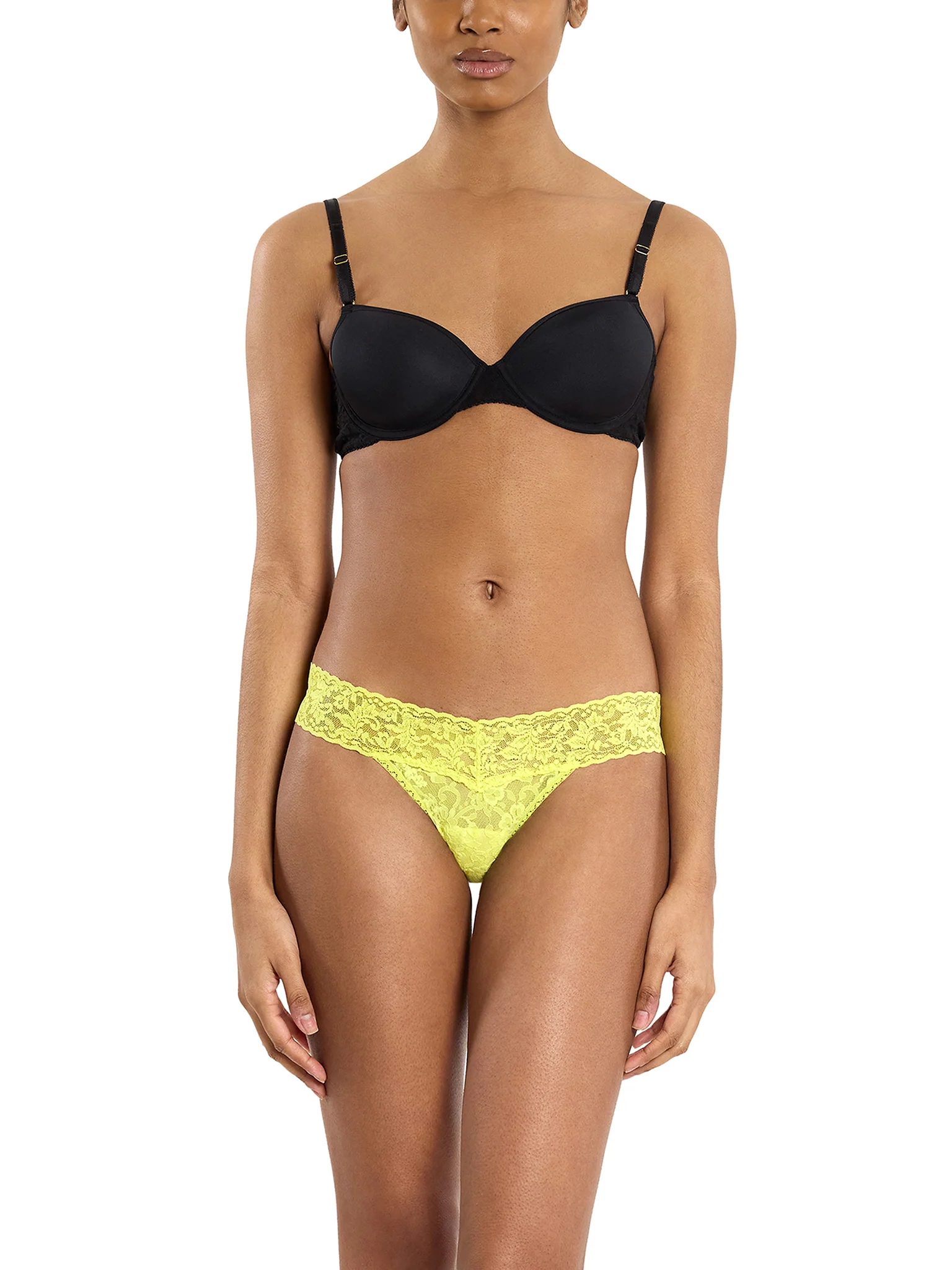 Signature Lace® Low Rise Thong Lemon Meringue Yellow - Image 3