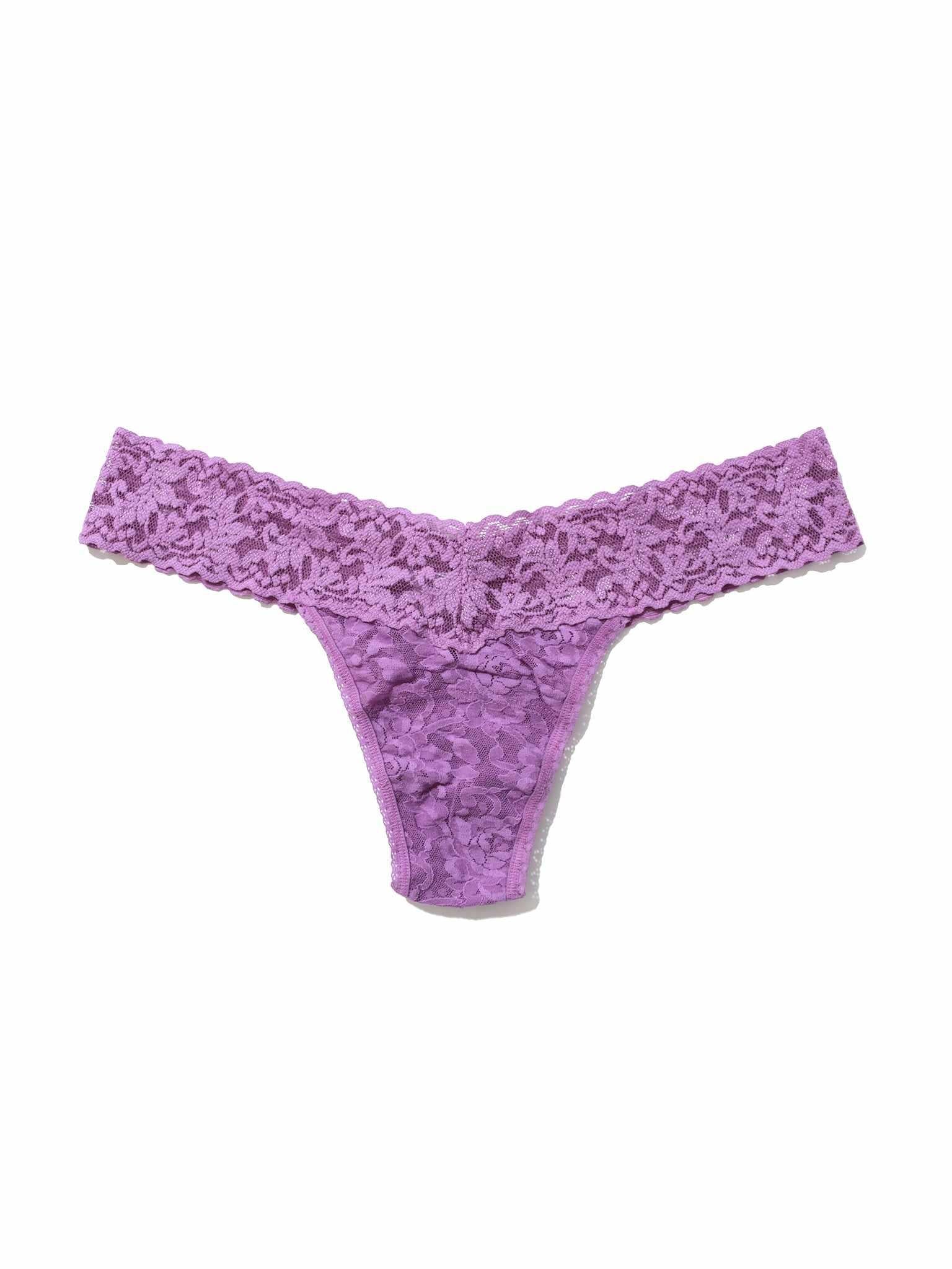 Signature Lace® Low Rise Thong Venus Purple - Image 3
