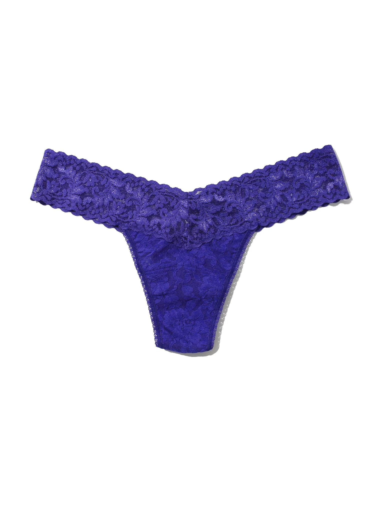 Signature Lace® Low Rise Thong Violets Are Blue - Image 4
