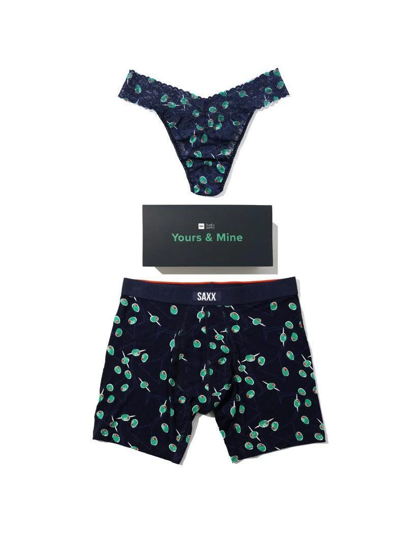 Signature Lace® Original Rise Thong and Saxx Super Soft Vibe Boxer Brief Olive You