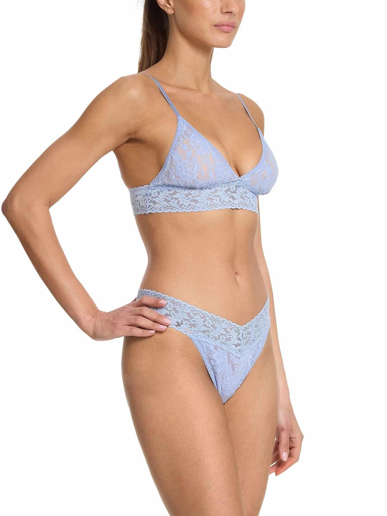 Signature Lace® Original Rise Thong Clarity Blue - Image 3