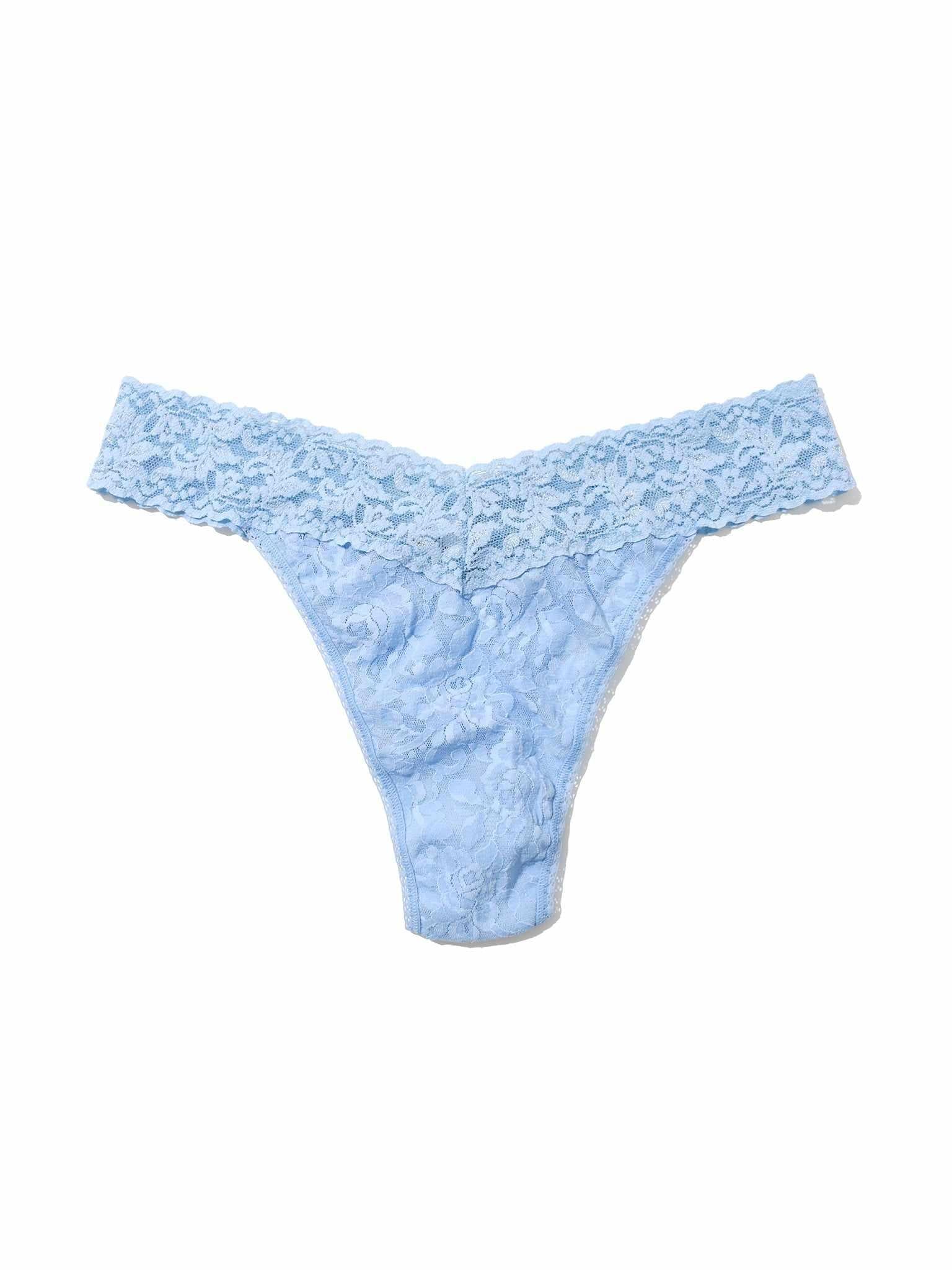 Signature Lace® Original Rise Thong Clarity Blue - Image 4
