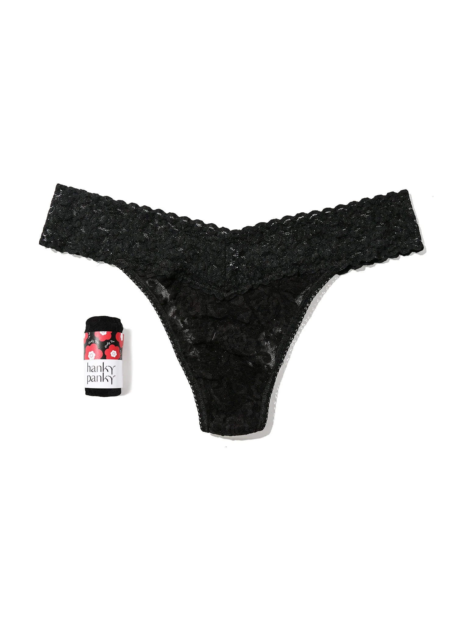 Signature Lace® Original Rise Thong Fortune Cookie Black Sale