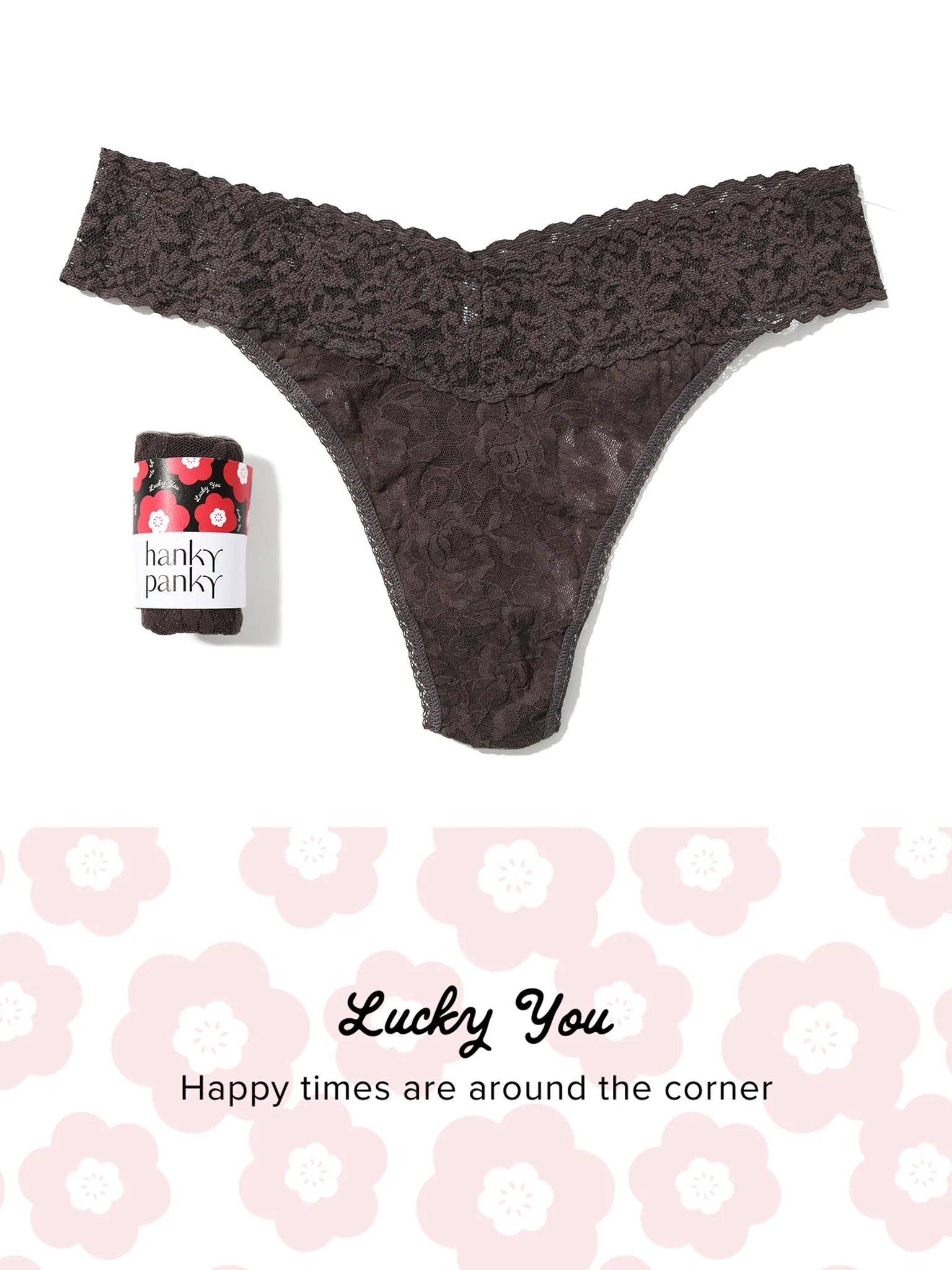 Signature Lace® Original Rise Thong Fortune Cookie Granite Sale - Image 2