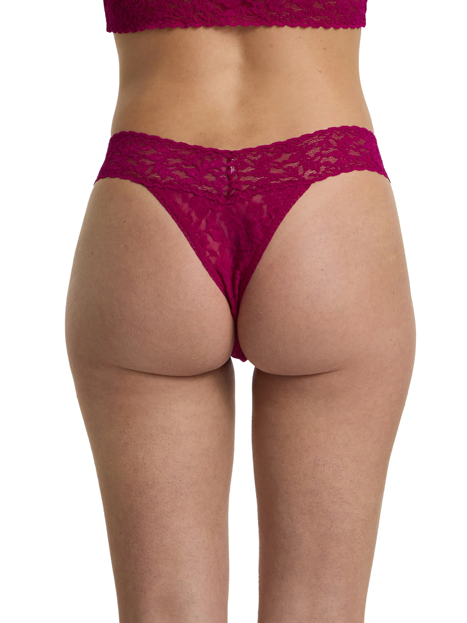 Signature Lace® Original Rise Thong From The Vine Red - Image 3
