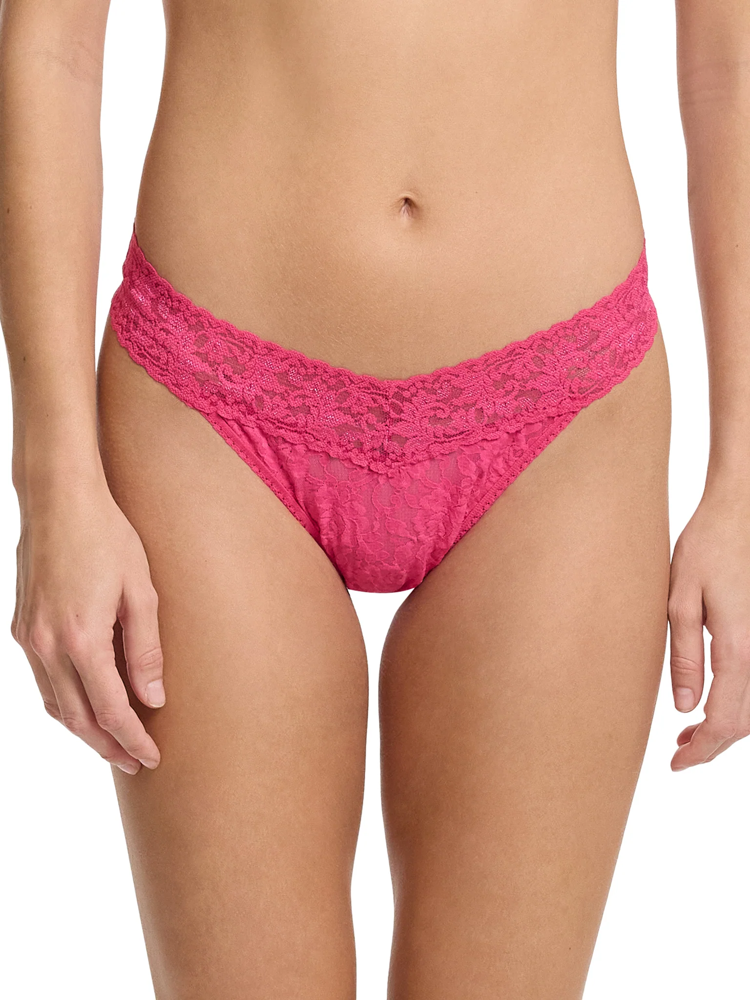 Signature Lace® Original Rise Thong Un-Beet-Able Pink - Image 3