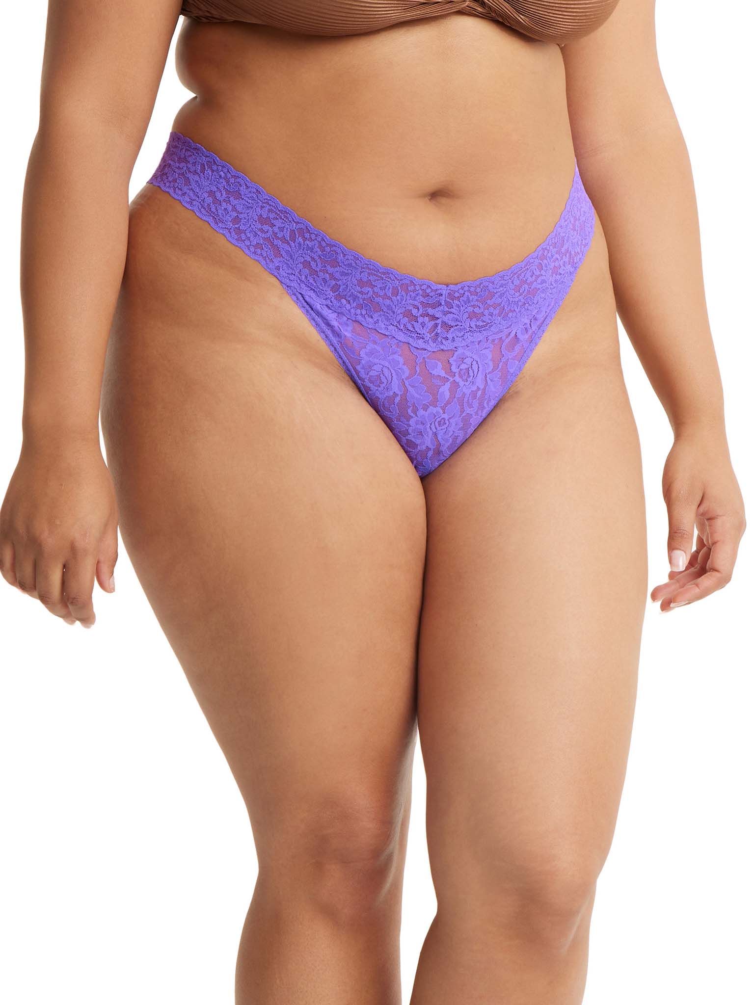 Signature Lace® Original Rise Thong Vivid Violet Purple - Image 2
