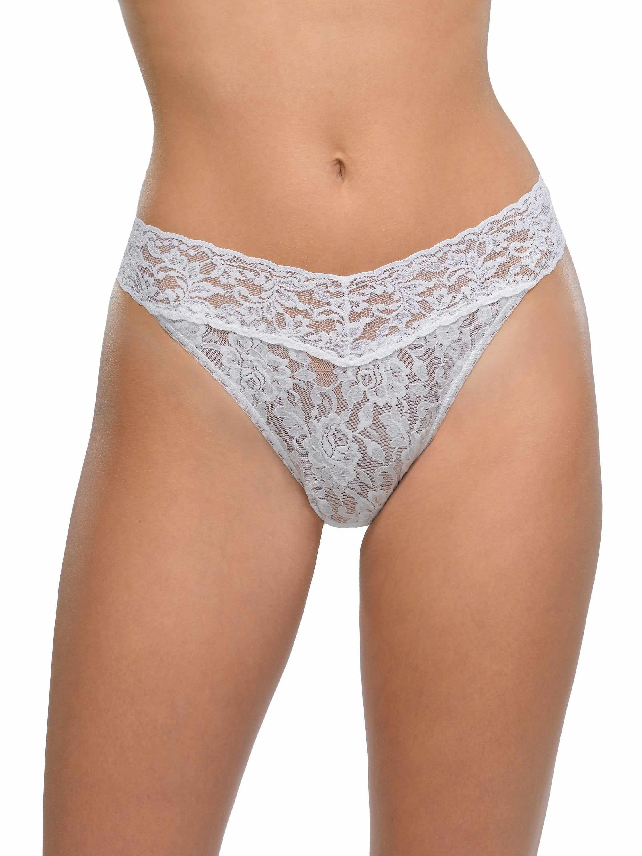 Signature Lace® Original Rise Thong White - Image 2