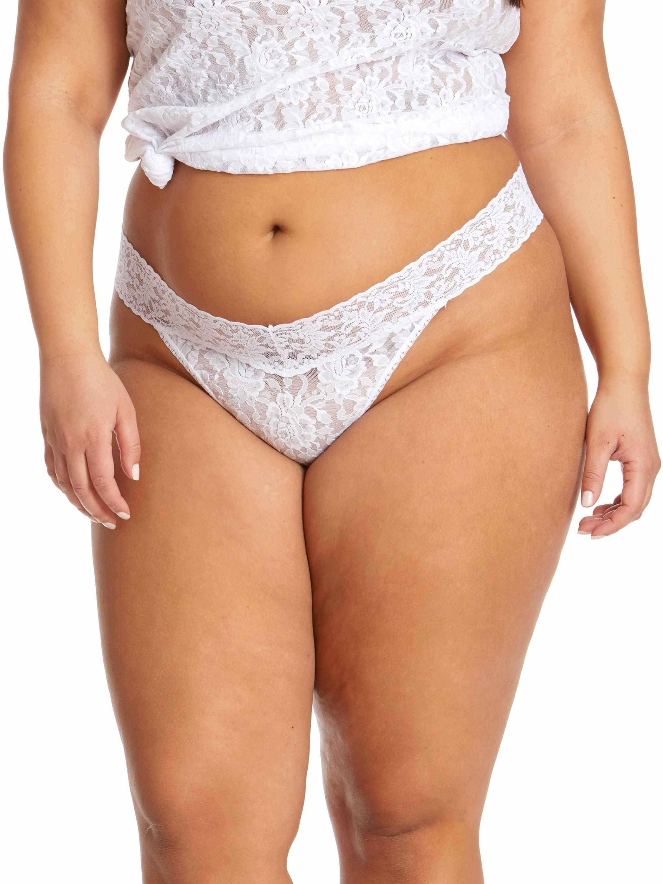 Signature Lace® Original Rise Thong White - Image 3