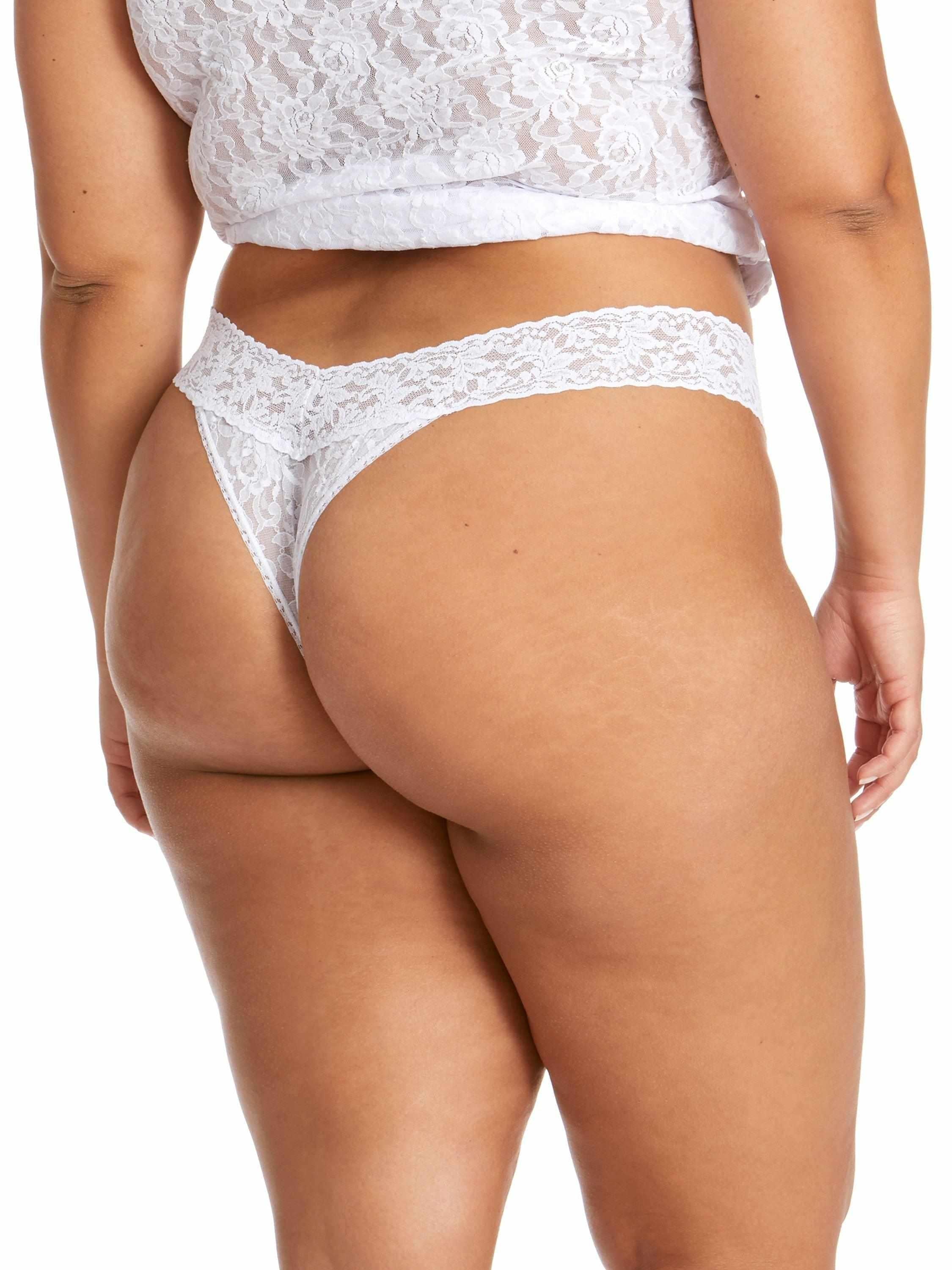 Signature Lace® Original Rise Thong White - Image 4