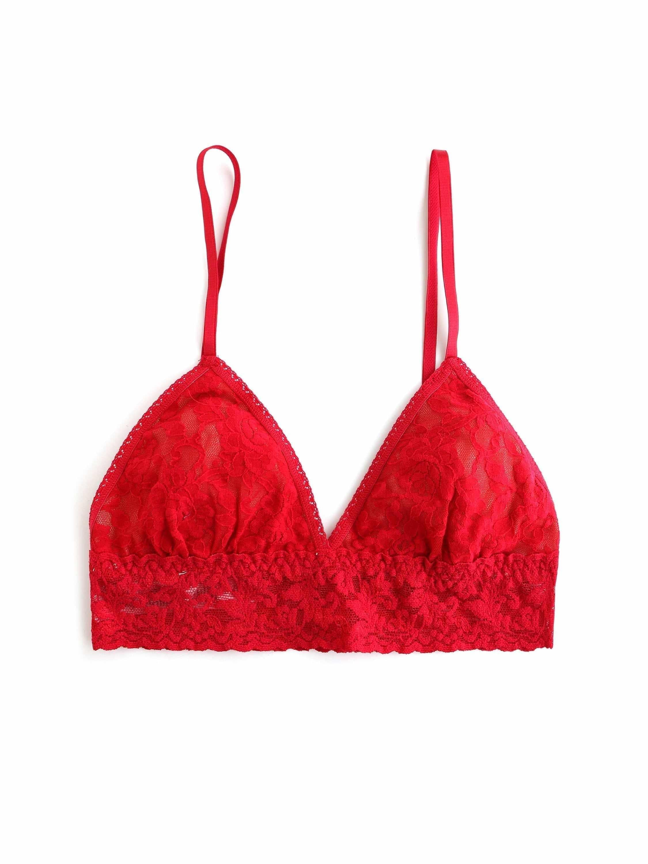 Signature Lace® Padded Triangle Bralette Red - Image 3