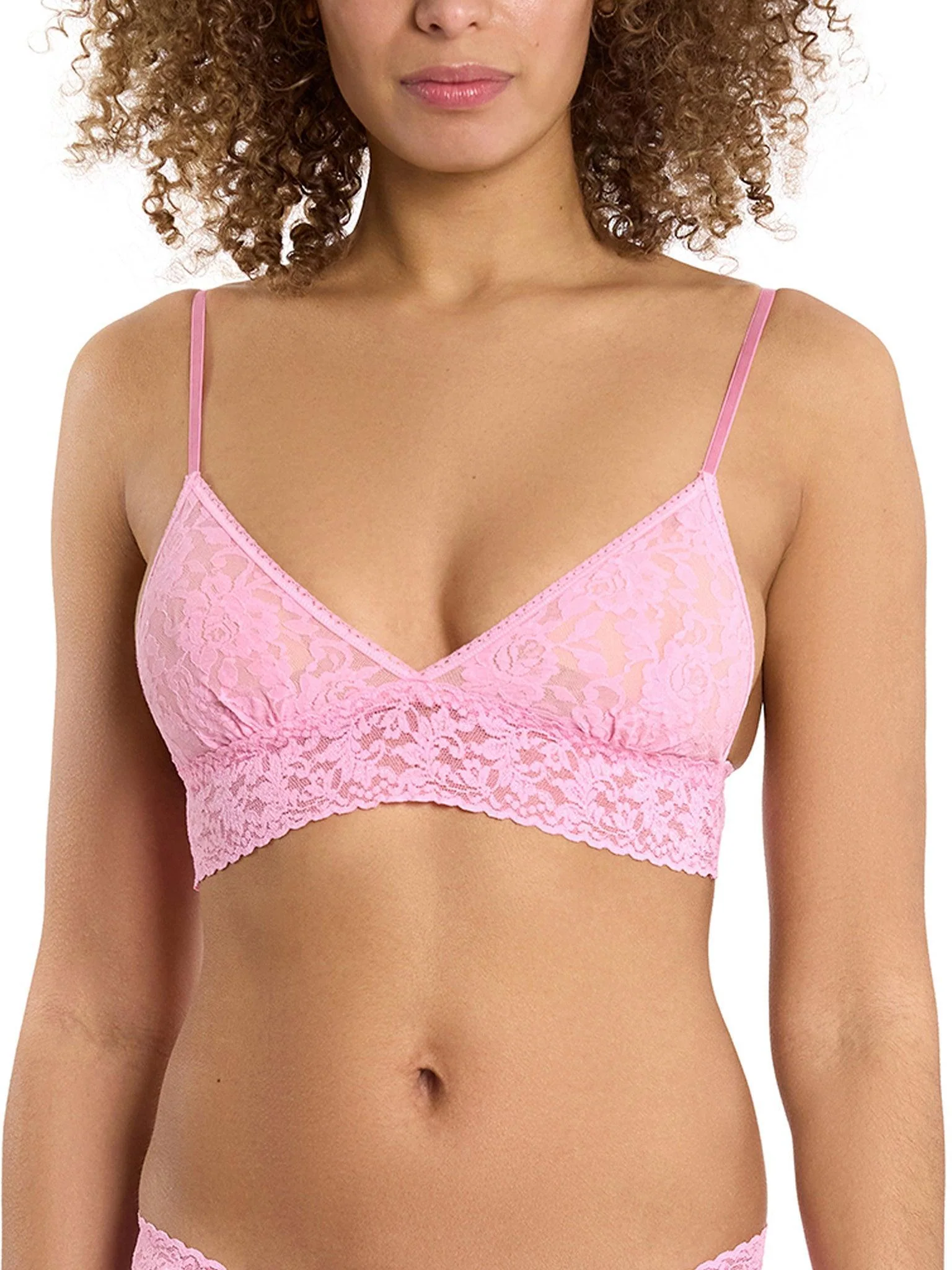 Signature Lace® Padded Triangle Bralette Strawberry Lemonade Pink Sale - Image 2