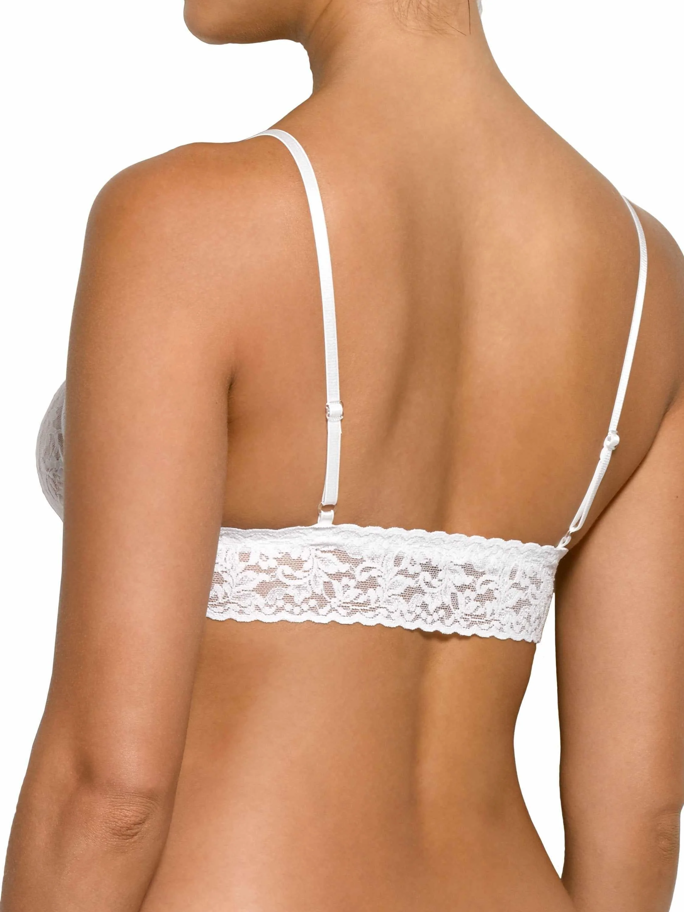 Signature Lace® Padded Triangle Bralette White - Image 2