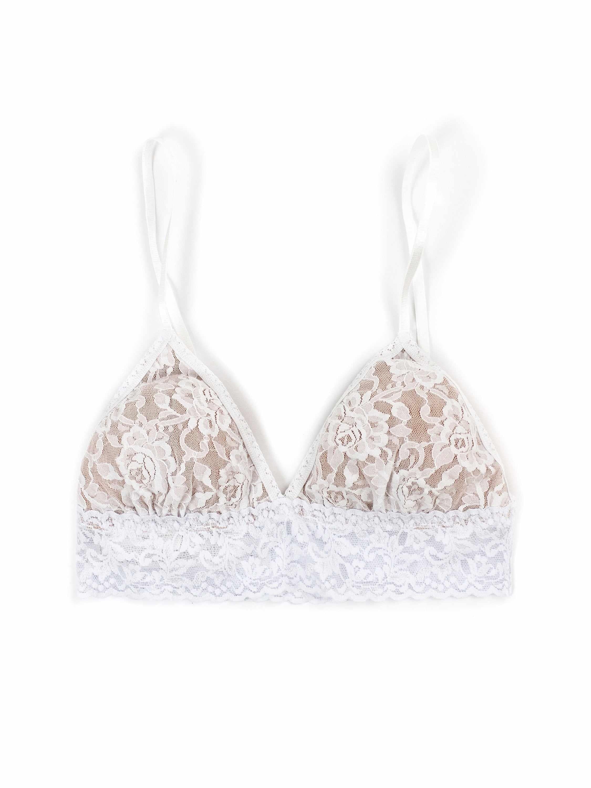 Signature Lace® Padded Triangle Bralette White - Image 3