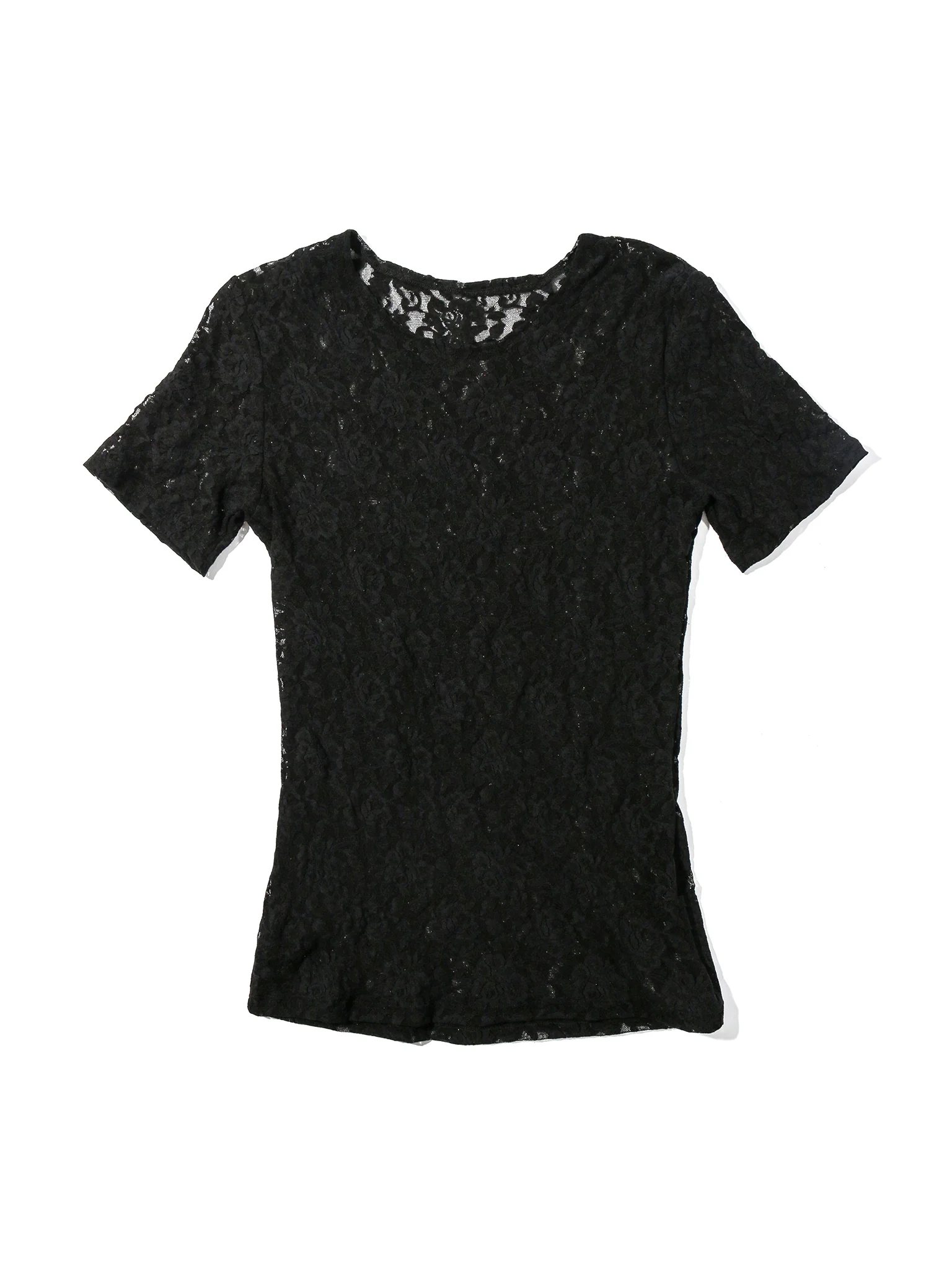 Signature Lace® Short Sleeve Top Black - Image 6