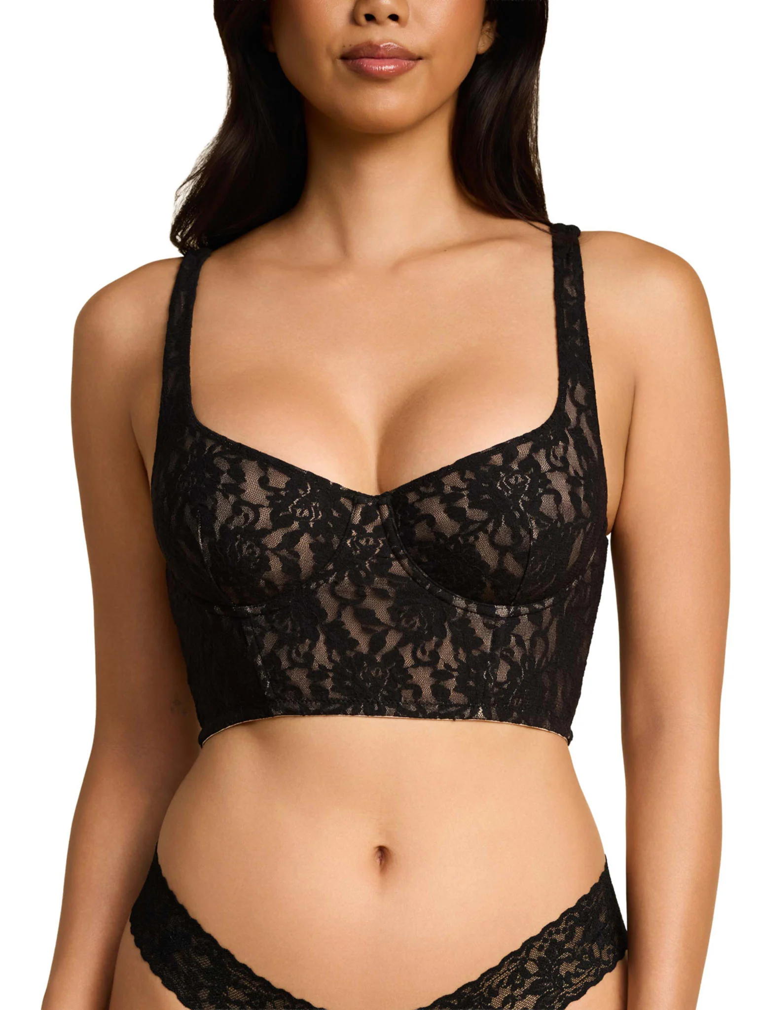 Signature Lace® Underwire Cropped Cami Black - Image 3