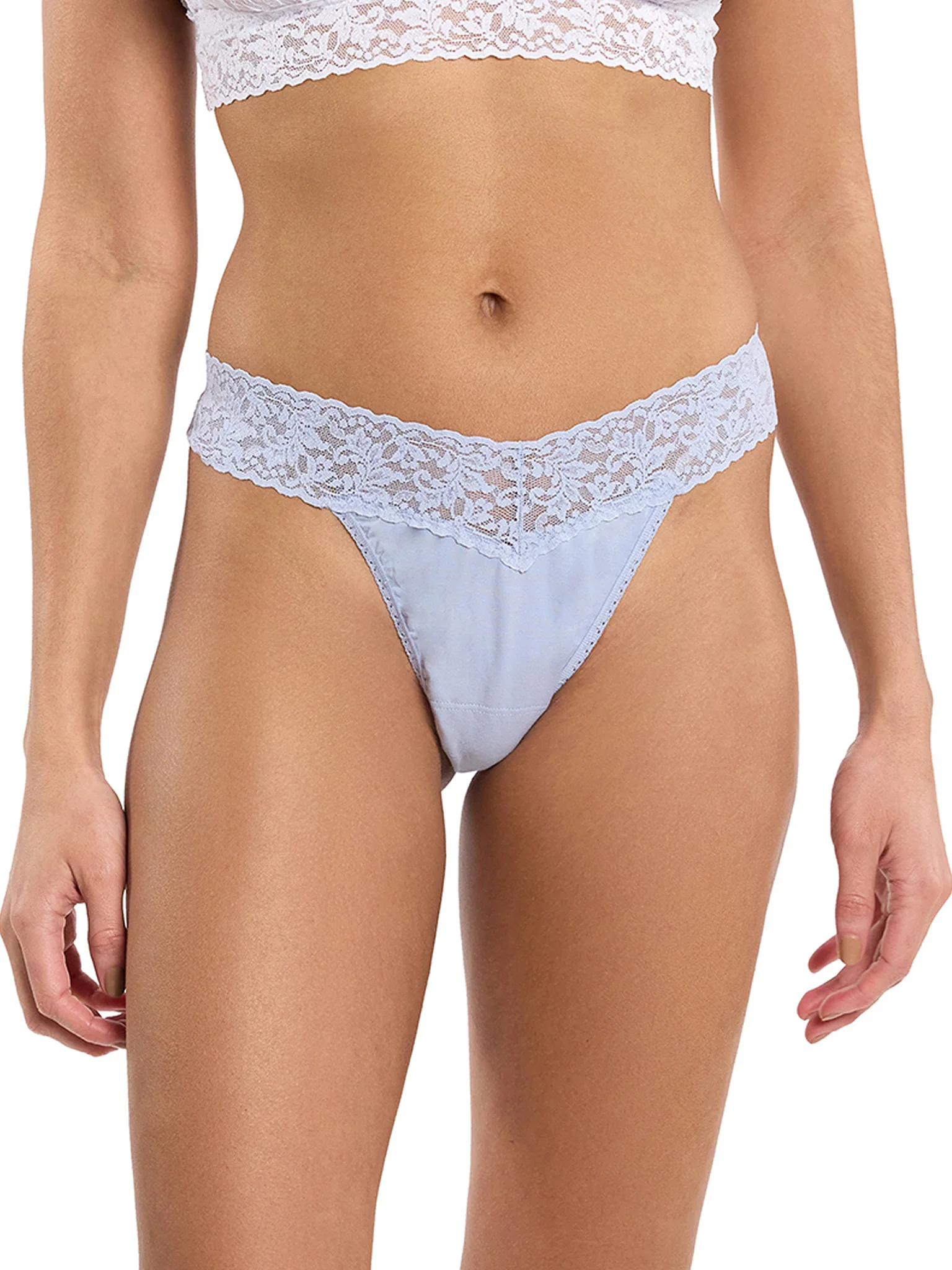 Supima® Cotton Original Rise Thong Dove Grey Sale
