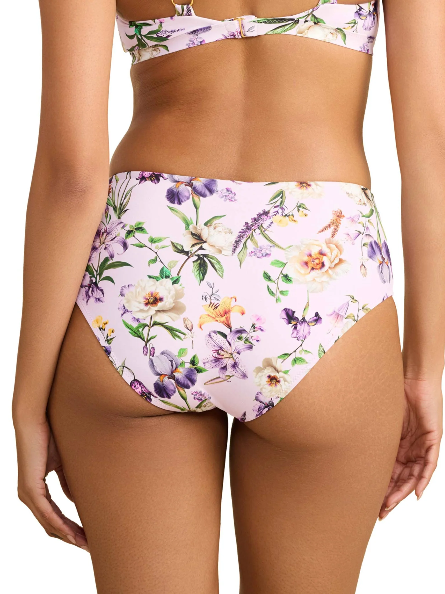 Swim High Rise Bottom Fawning Flora Purple - Image 3